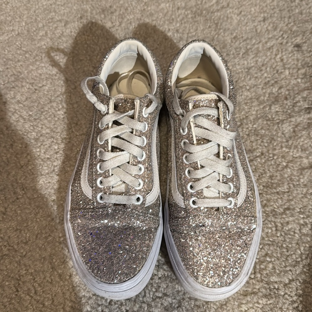 Vans Silver Glitter Sneakers